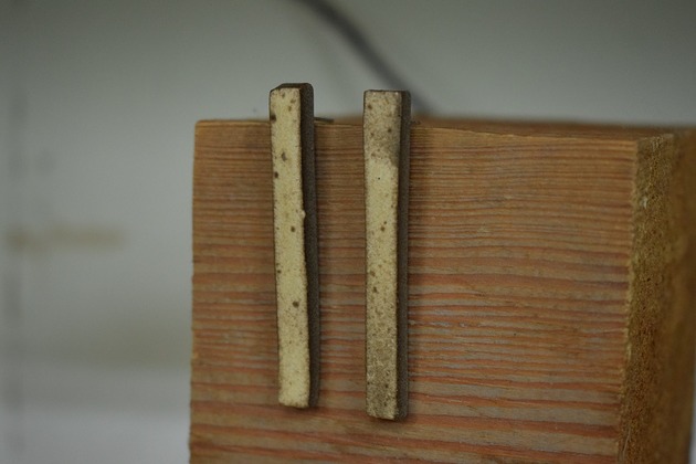 kolczyki ceramiczne LINEA_kolczyki ceramiczne beżowe