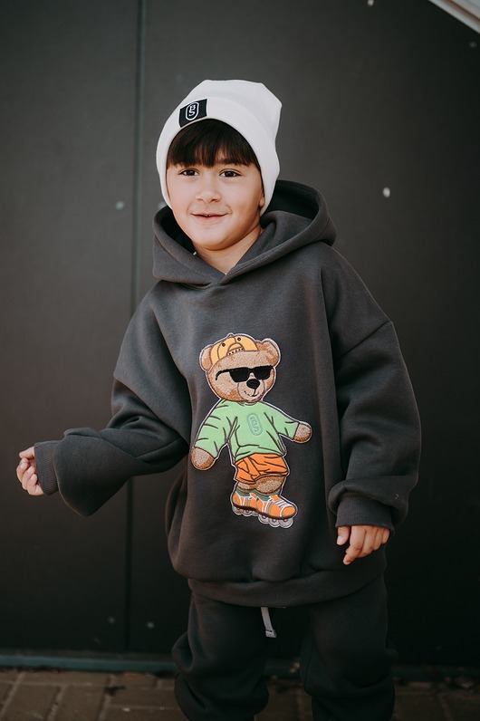 bluzy dla chłopców Bluza oversize Bart Teddy