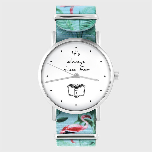 Zegarek - Time for book - flamingi,nato yenoo
