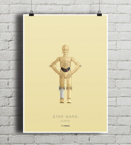 Star Wars - C3PO - plakat minimalmill