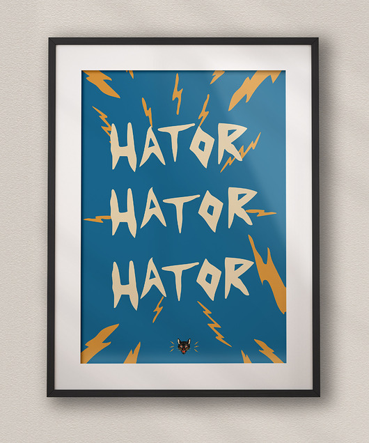 grafiki i ilustracje Minimalistyczny plakat Hator - Czas pomyśleć życzenie
