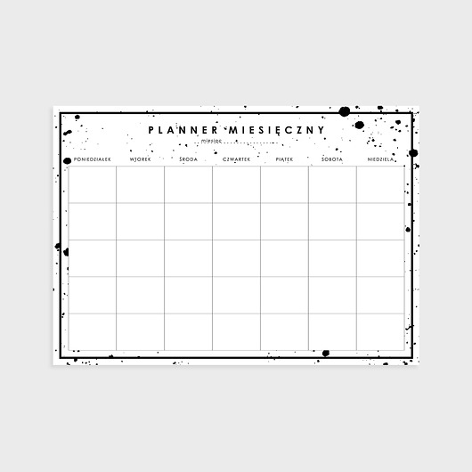 kalendarze i plannery Planner miesięczny A4, Ink