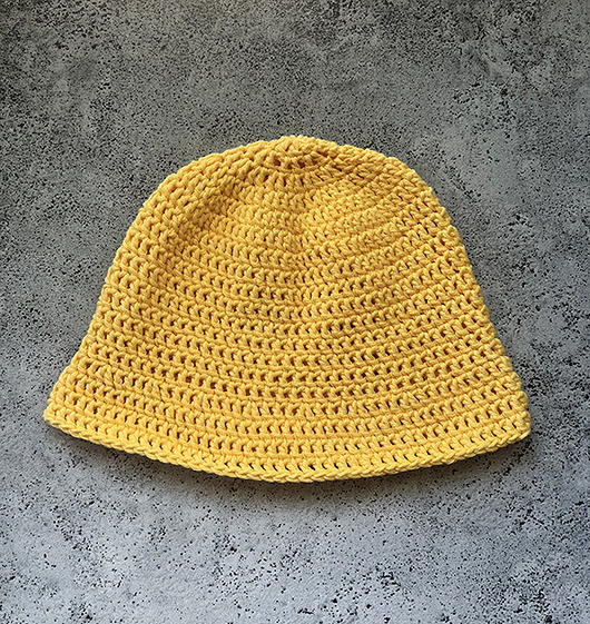 kapelusze damskie Letni bawełniany kapelusz bucket hat żółty