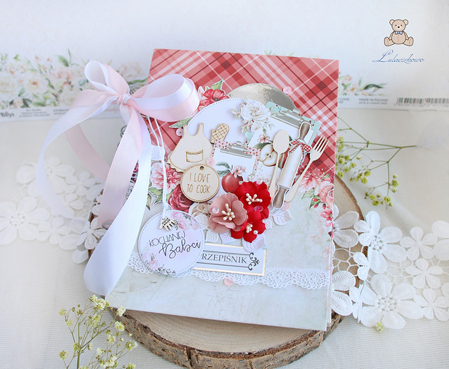 kuchnia - różne Przepiśnik dla babci, prezent na Dzień Babci "Roses" GOTOWY