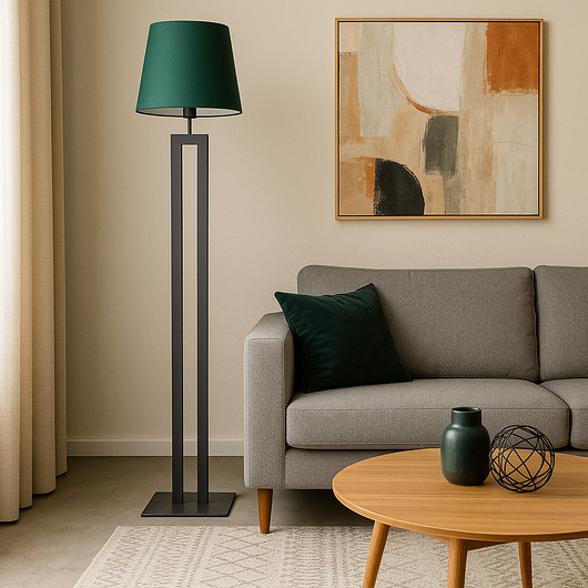 lampy podłogowe Designerska lampa podłogowa do salonu VEGAS z abażurem