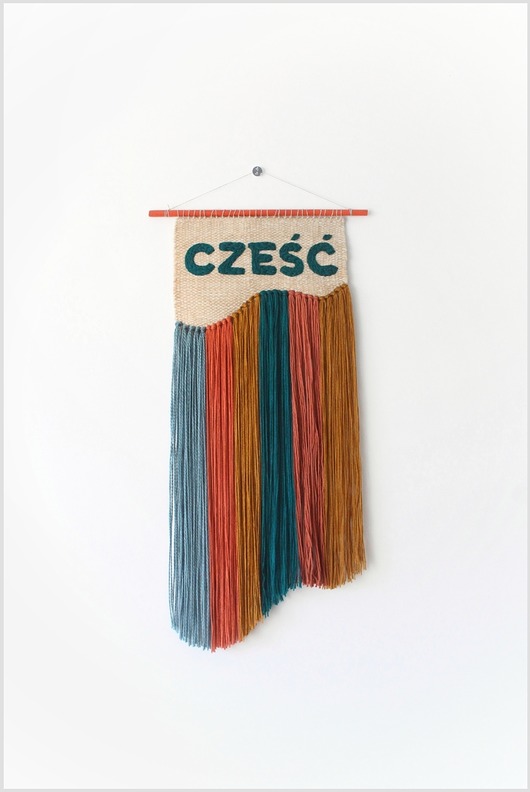 makramy Makatka "cześć".