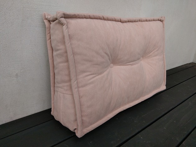 pufy do siedzenia Zagłówek Materac francuski futon Poducha Pikowana kolor Pudrowy róż