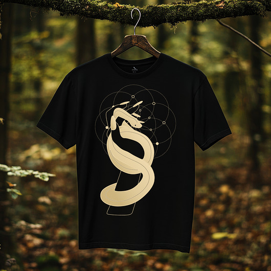 t-shirty męskie Koszulka - Alchemia Symboli, Dłonie wiedźmy i wąż #3