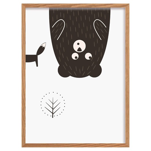 obrazy i plakaty do pokoju dziecięcego Obrazek Scandi Forest bear II 30x40cm