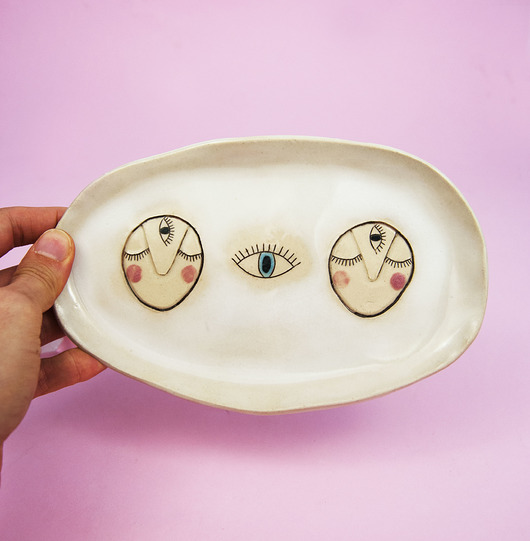Paterka "face to face" biała OTOOKA CERAMICS