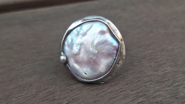 pierścionki - różne Perła - pierścionek regulowany