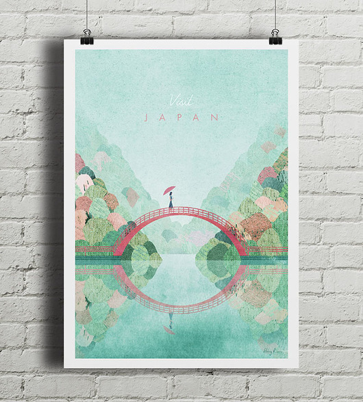Japonia - vintage plakat minimalmill