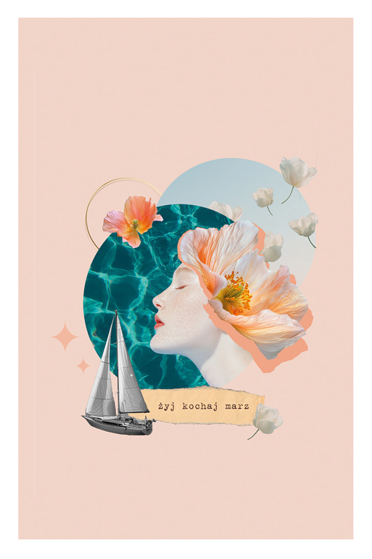 plakaty Kolaż/plakat z afirmacją  NIMFA