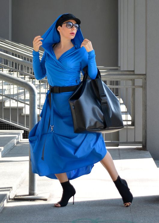 spódnice midi New Spódnica Blue Military