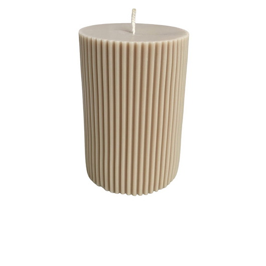 świeczniki i świece Świeca sojowa dekoracyjna "Bubbles" 60x75mm jasny beż