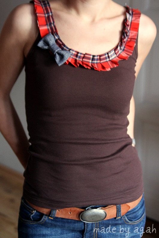 36 Checked Ruffle & Denim Bow made by agah
