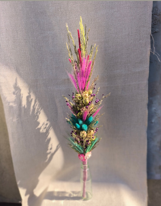 Wielkanoc - inne Palma wielkanocna z suszonych kwiatów i traw