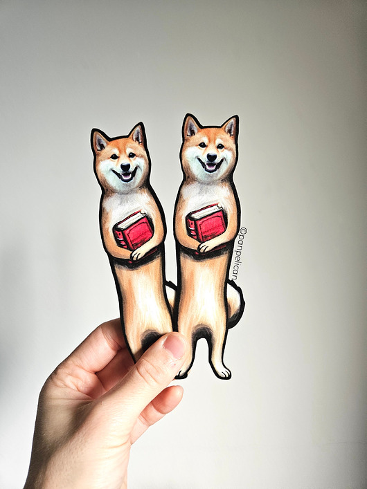 zakładki do książek Zakładka do książki Shiba Inu Akamaru*