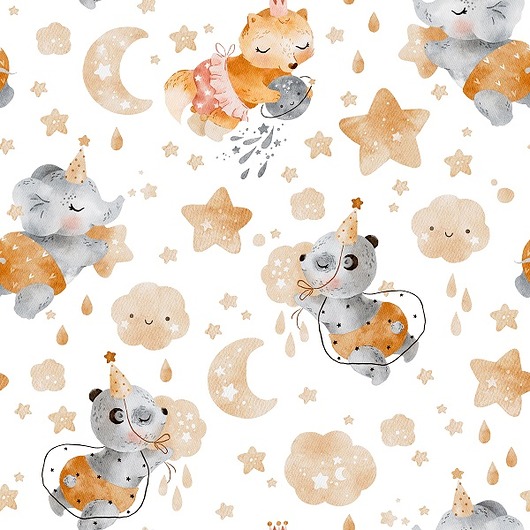 naklejki ścienne do pokoju dziecka Tapeta Dreamy Pandas 3 53cmx10m PZ