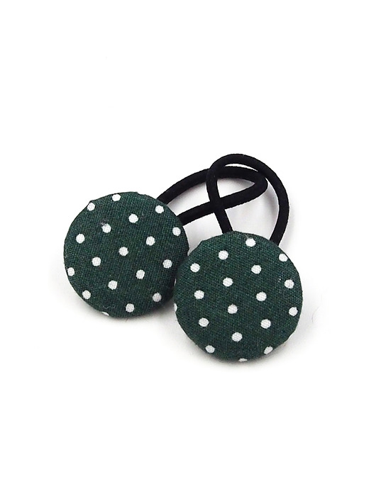 ozdoby do włosów dla dzieci Gumeczki do włosów zielone w kropki Dottie Green