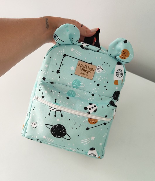 torebki, worki i plecaki dziecięce Plecaczek Misio Ale Kosmos! - plecak miś dla przedszkolaka