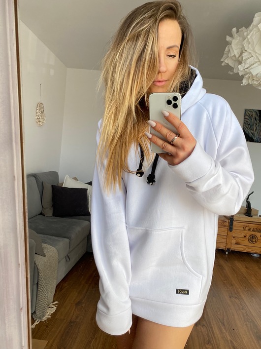 bluza z kapturem damska HooBoy White