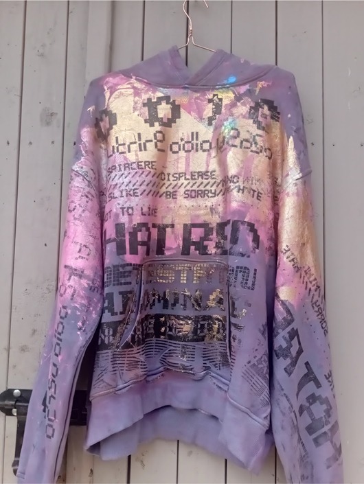 bluza z kapturem damska Bluza Hoodie "HATRED" (Unikat 1/1)