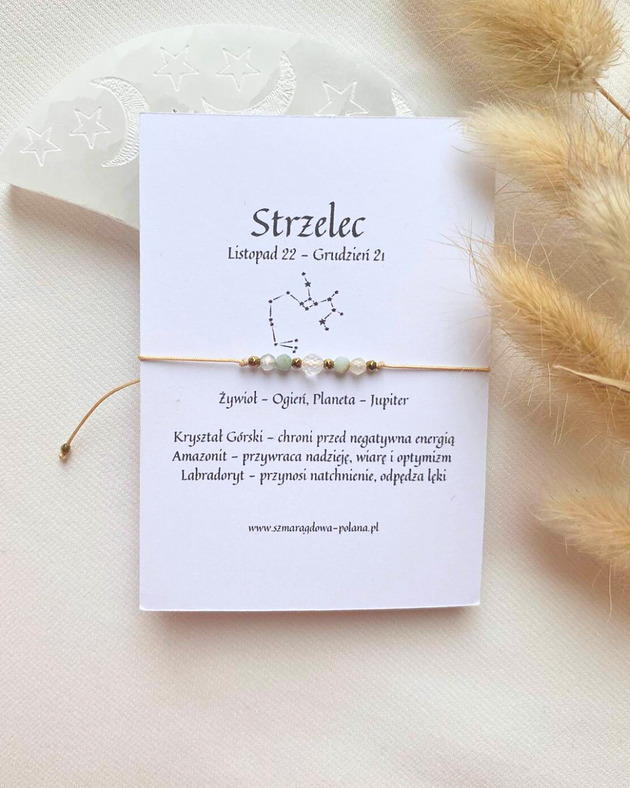 bransoletki z kamieni naturalnych Bransoletka zodiakalna Strzelec