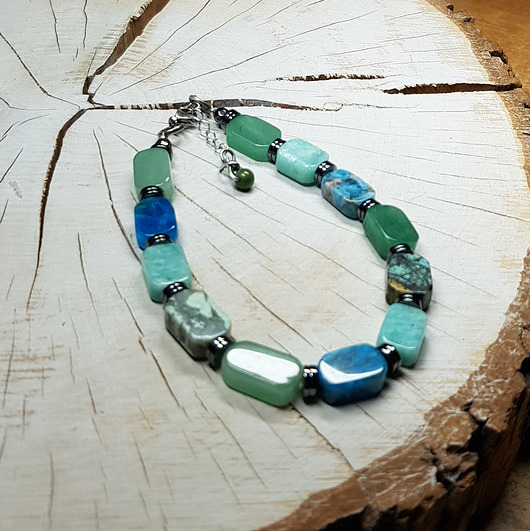 bransoletki srebrne Bransoletka talizman ochronny kamienie szczęścia  bs17