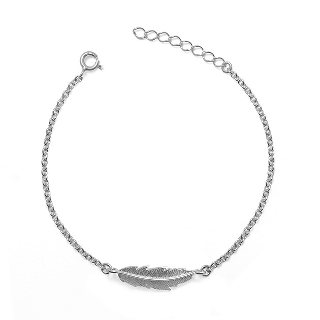 bransoletki srebrne Feather - Bransoletka srebrna