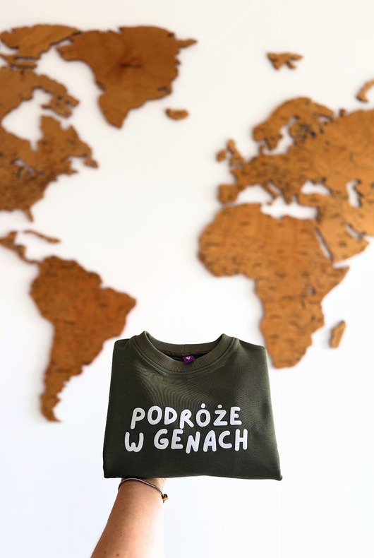 bluzy dla chłopców Bluza dziecięca Podróże w genach - zielona