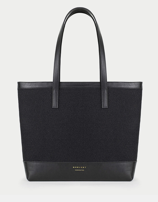 torby na ramię Alba - shopper, skóra i tkanina-plecionka/gold