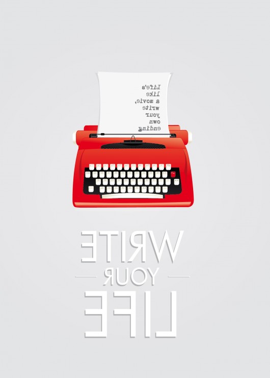 Write your life - retro plakat  Pankmat