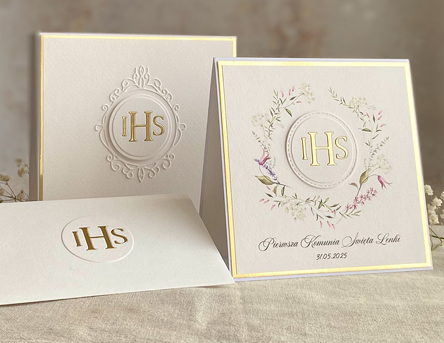 kartki na komunię Kartka na komunię z pudełkiem i kopertą, 65
