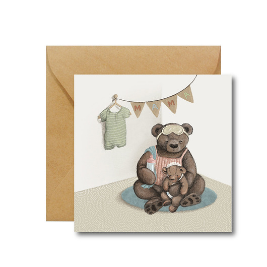 kartki okolicznościowe - wydruki HELLO MAMA BEAR kartka dla mamy