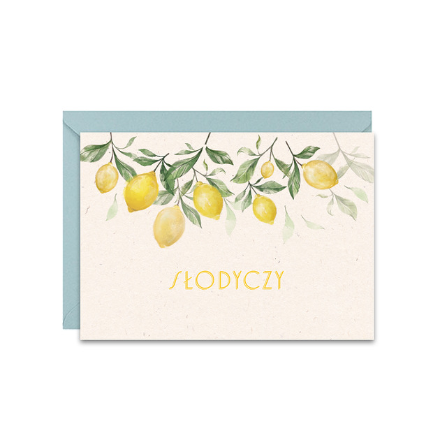 kartki okolicznościowe - wydruki Kartka z cytrynami Słodyczy