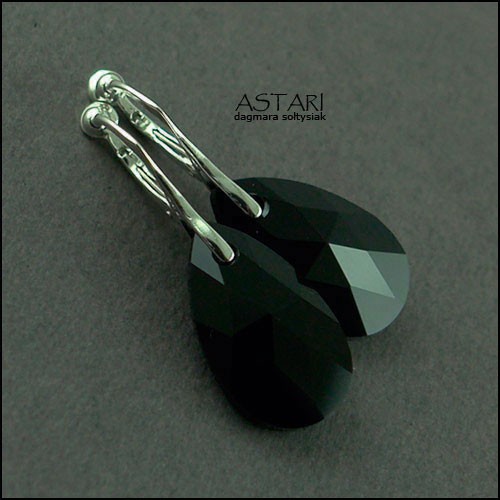 kryształ SWAROVSKI I SREBRO - JET Astari