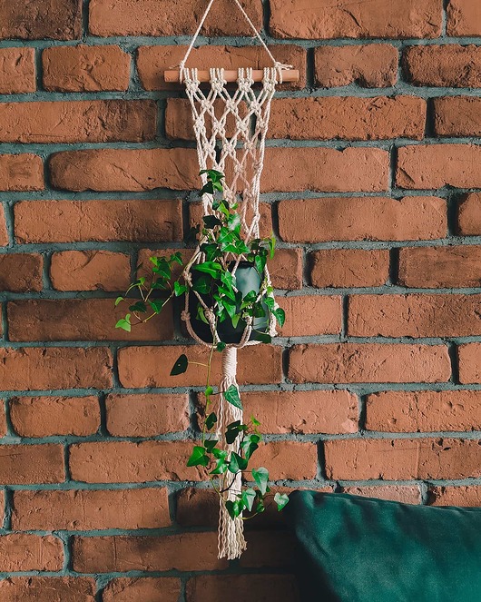 Kwietnik wiszący makrama Minimalizm Hygge Macrame
