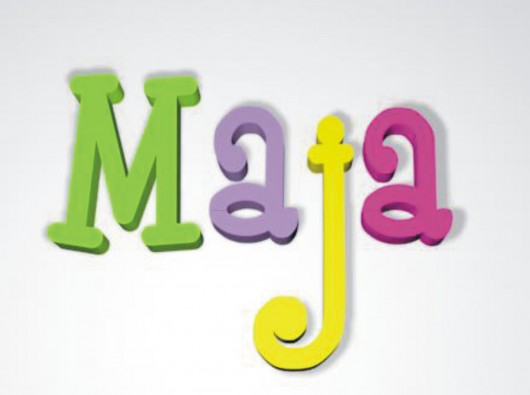 inne Kolorowe IMIĘ dziecka - Napis przestrzenny