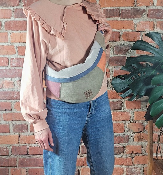 saszetka nerka Nerka "Haru"kolorowa  bawełniana vegan