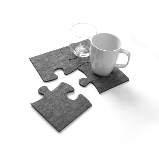 puzzle pod kubek marsz ! felt label