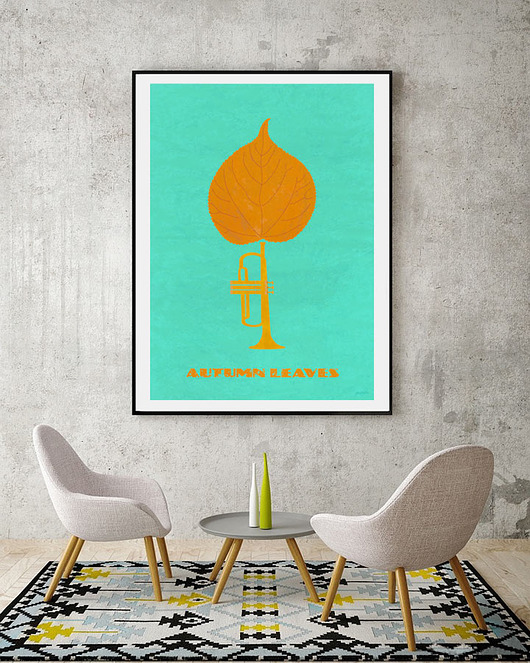 plakaty Autumn Leaves - Jazz - plakat fine art 50x70 cm