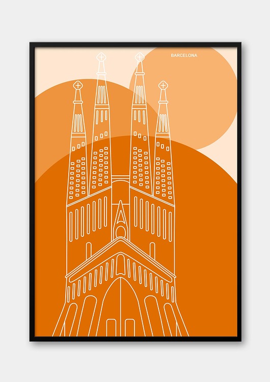 plakaty Plakat Miasta Europy - Barcelona