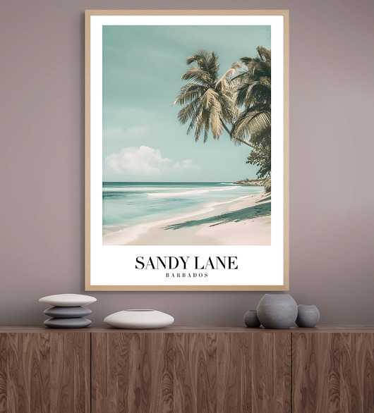 plakaty Retro plakat podróżniczy - Barbados - Sandy Lane - pamiątka, prezent