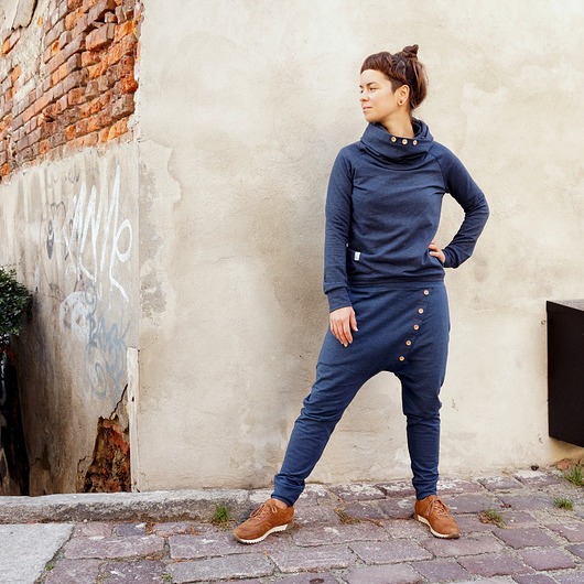 spodnie materiałowe damskie Spodnie baggy - Ala Jeans