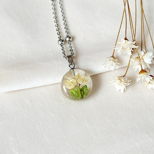 srebrne naszyjniki Naszyjnik z konwalią