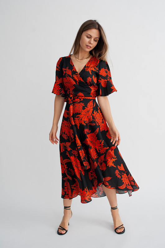 sukienki maxi damskie Sukienka Sabina Red XS/S