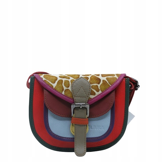 torby na ramię Torebka damska listonoszka skórzana regulowany pasek kolorowa OLIVKA