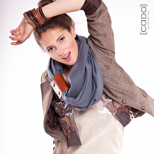 Dzianinowy Komin Szal Etola Pareo Tuba - Grafit CADOaccessories