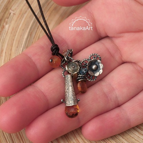 RAW SILVER- wisiorek srebrny tanakaArt